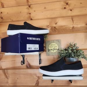 Brother United 💙 NEW Flint St Navy Blue Suede Leather Slip On Sneaker Loafer 10